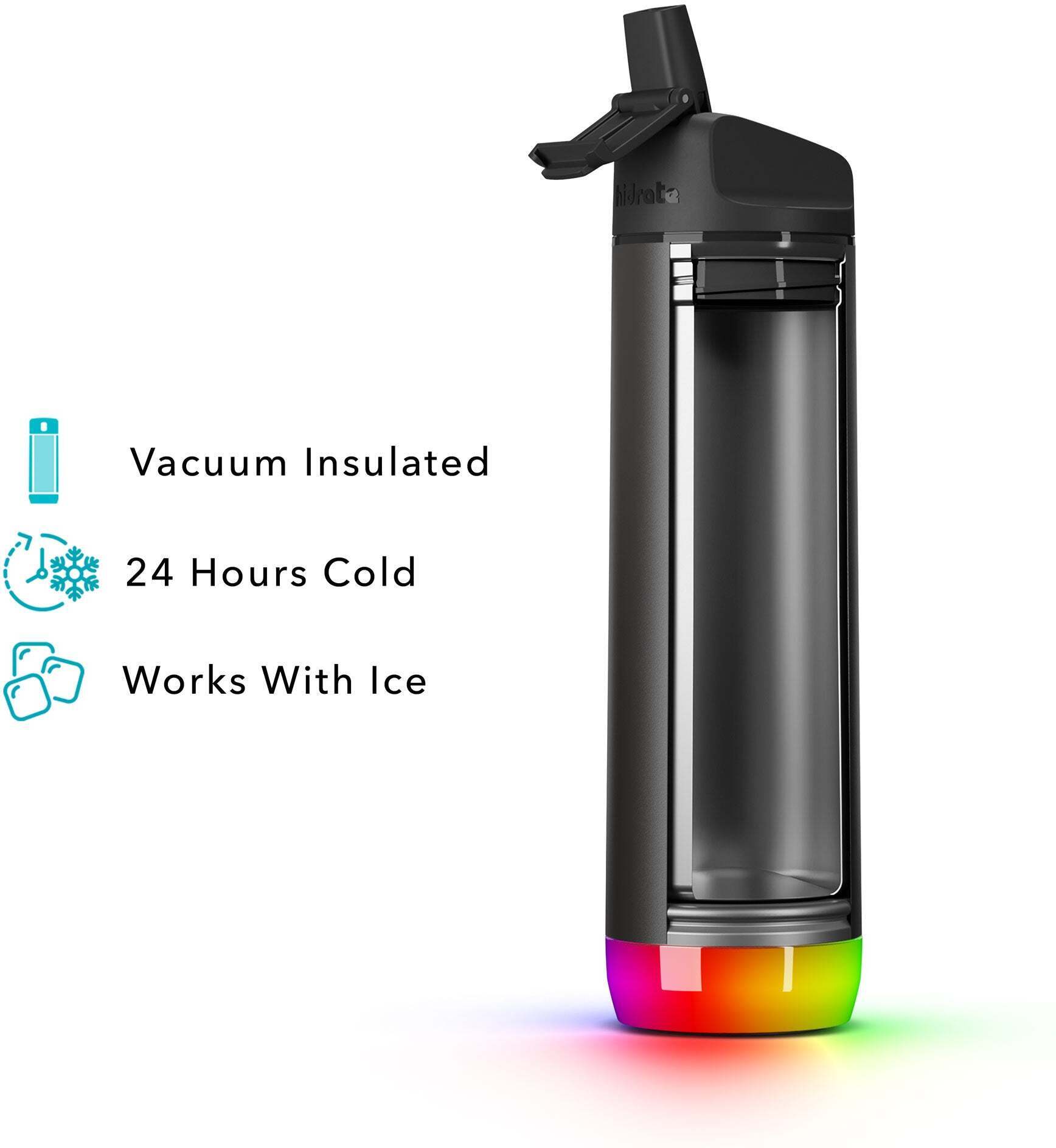 HidrateSpark PRO Straw nutikas joogipudel, 0,62 L, must - Image 5