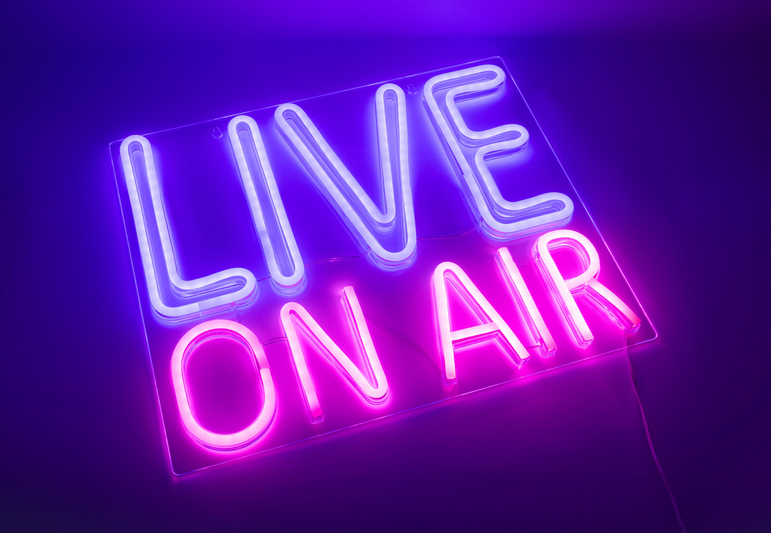 Fuj:tech Neon Live On Air LED-seinalamp