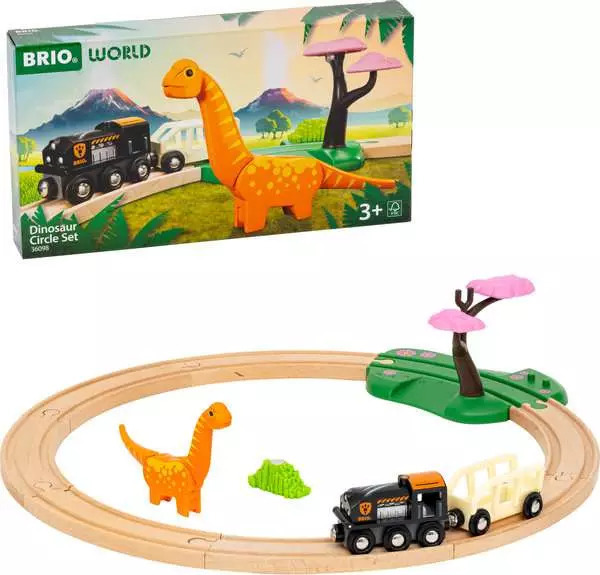 BRIO 36098 - Dinosauruste ringikujuline rööbastee komplekt