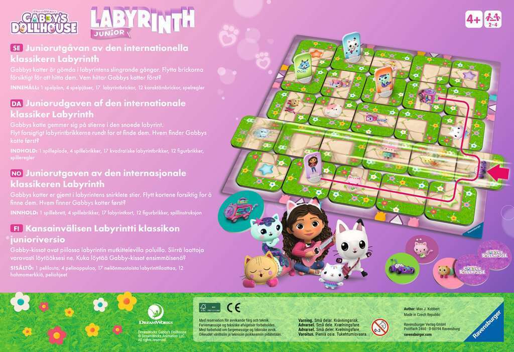 Ravensburger muutuv labürint Gabby's Dollhouse Junior lauamäng - Image 3