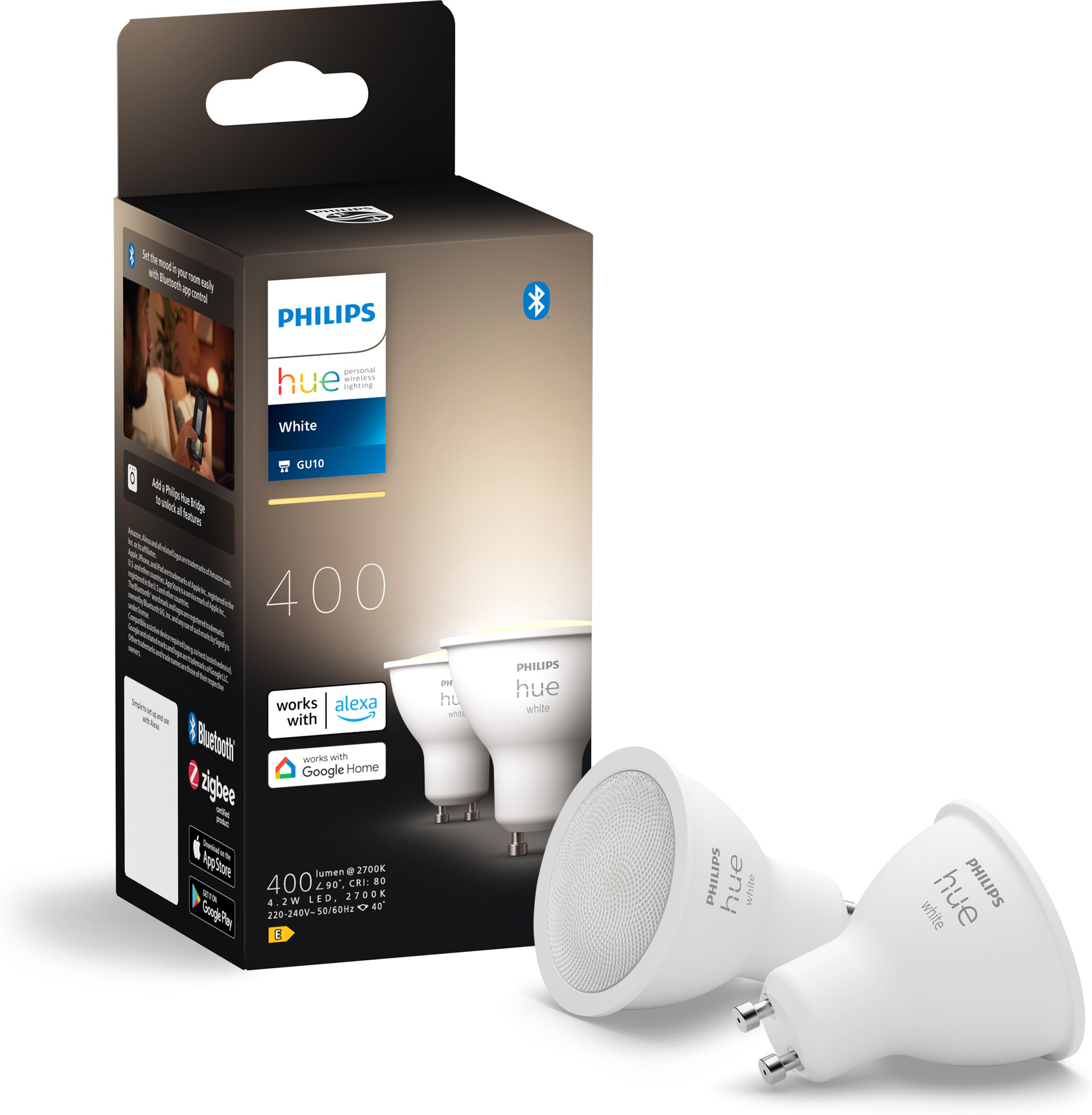 Philips Hue LED nutipirn, BT, valge, GU10, 4.2 W, 2 tk pakis - Image 5