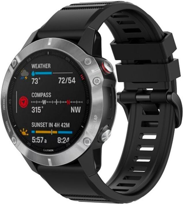 Fikseeritud QuickFit silikoonrihm, 22 mm, must