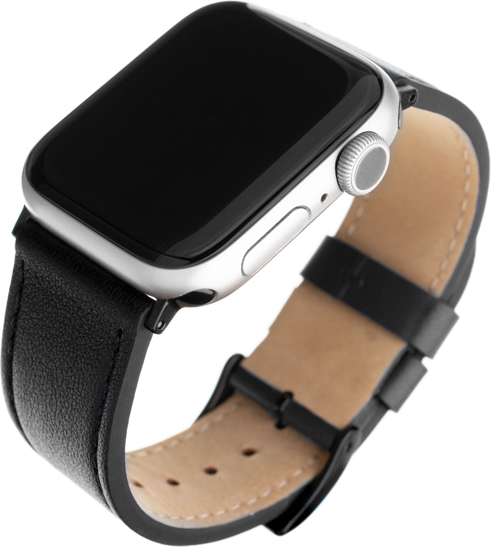 FIKSEERITUD nutikella nahkrihm, Apple Watch 42 / 44 / 45 / 49 mm, must