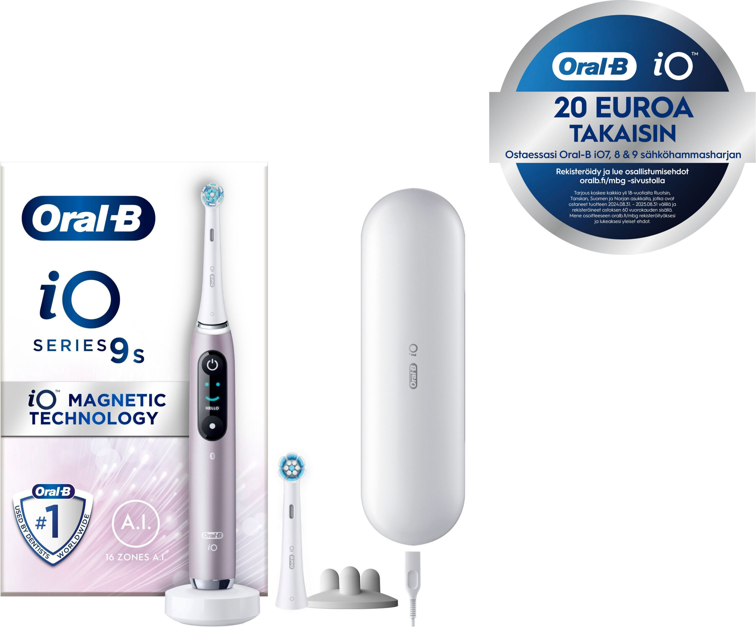 Oral-B iO seeria 9s elektriline hambahari, roosa