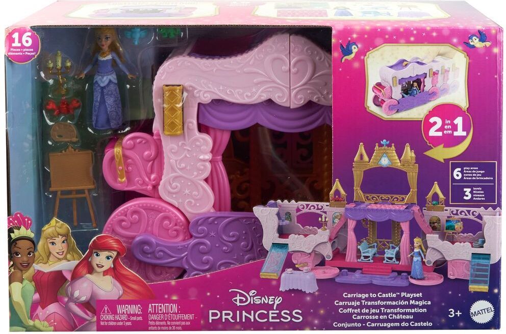 Disney printsess 2-in-1 - Wagon to Castle mängukomplekt