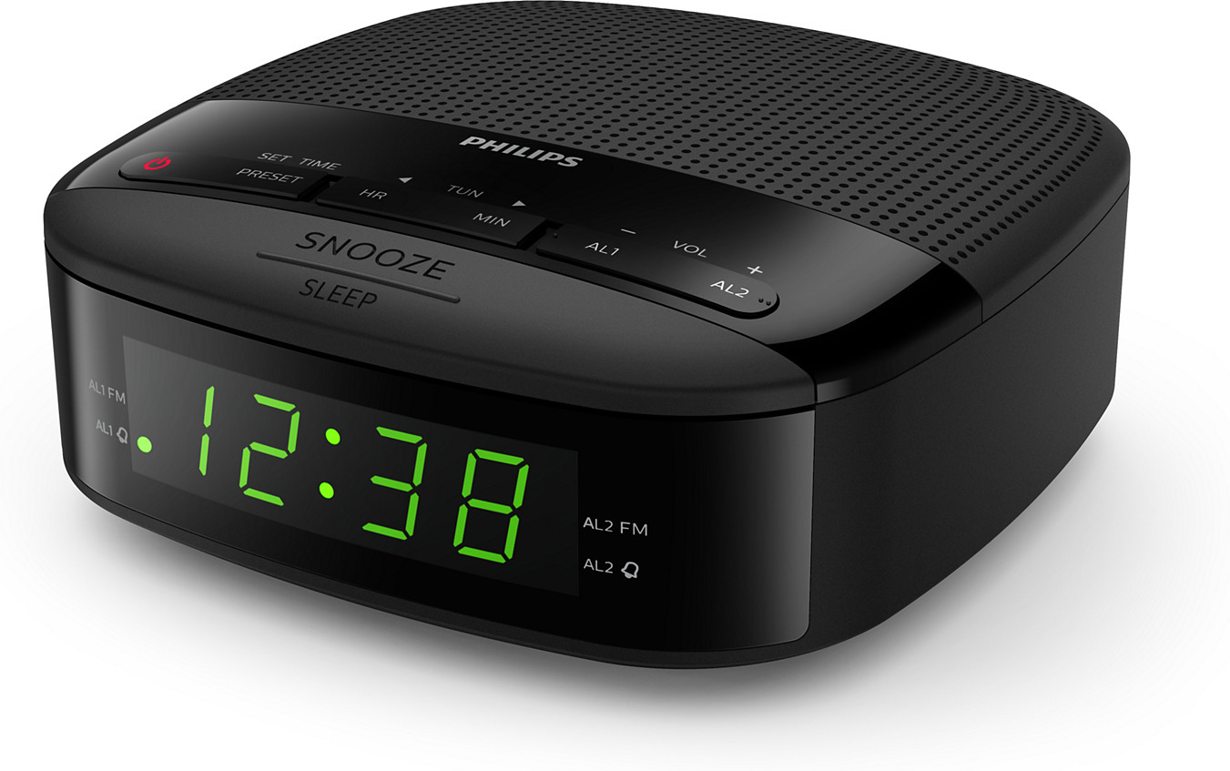 Philips TAR3205/12 kellraadio, must