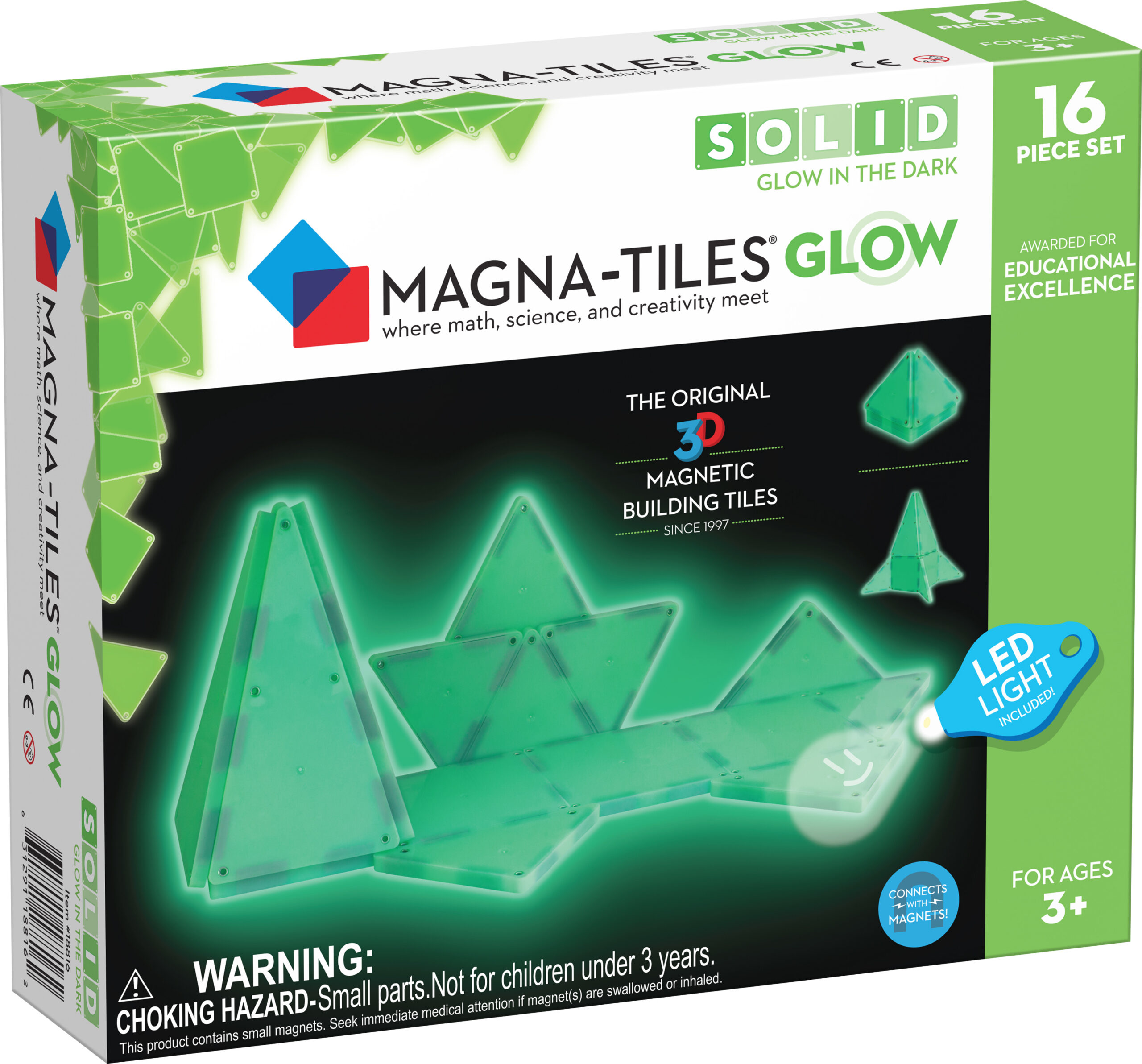 MAGNA-TILES Glow pikenduskomplekt, 16 osa
