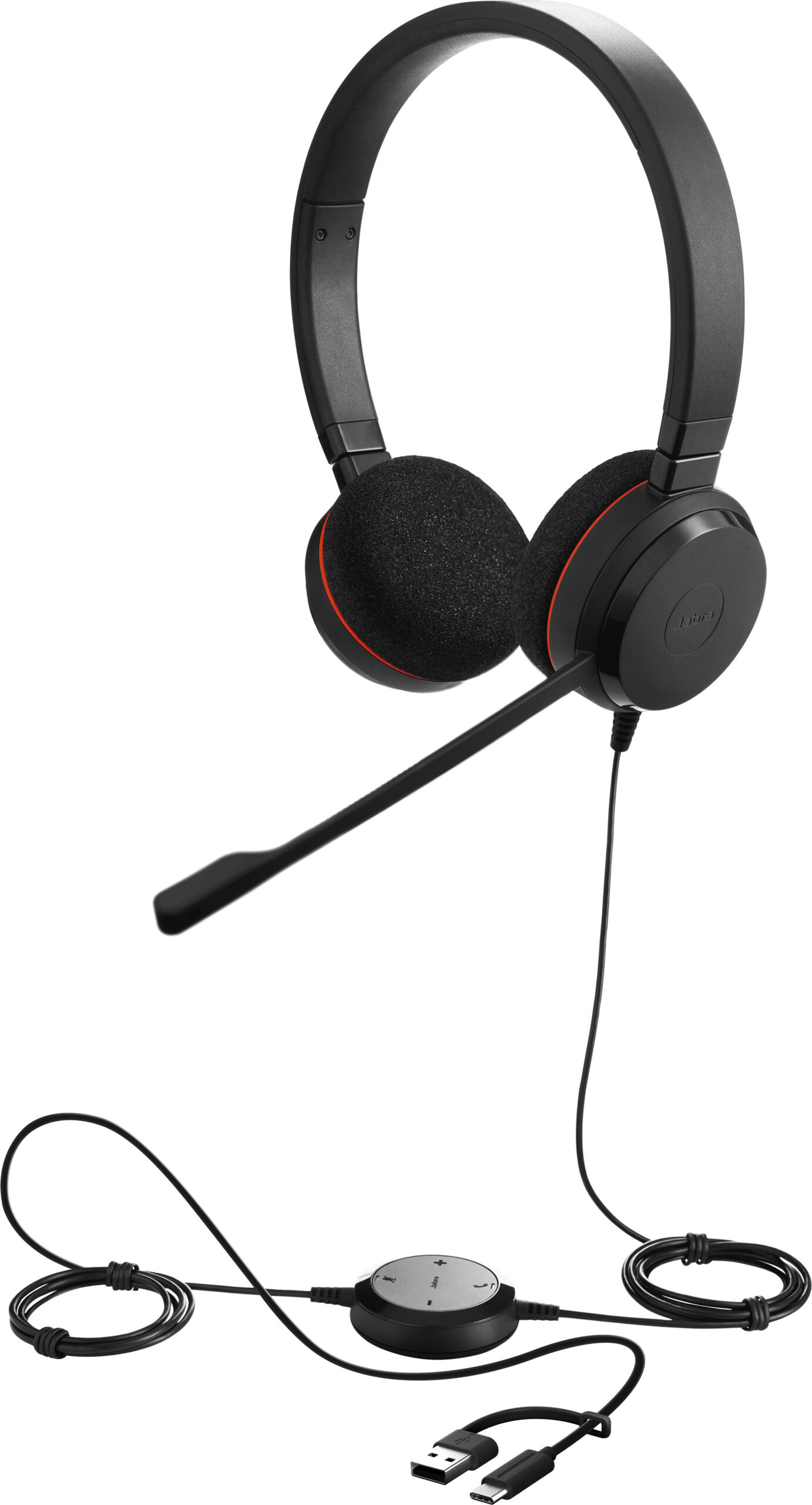 Jabra Evolve 20 peakomplekt, stereo, MS, USB-C/USB-A