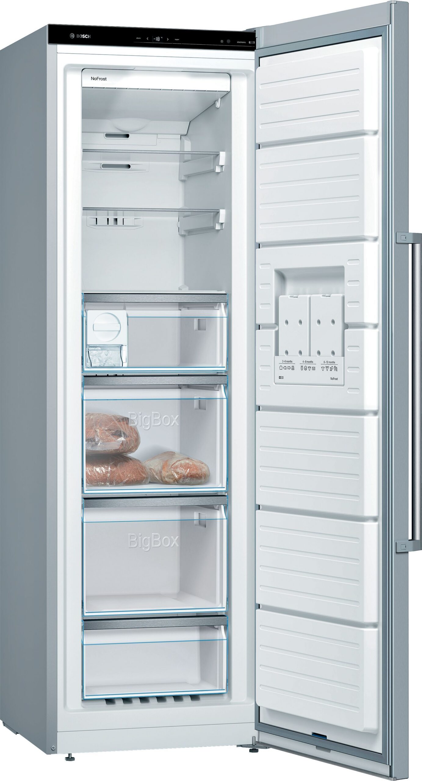 Bosch GSN36AIDP Serie 6 sügavkülmik, harjatud teras, sõrmejäljekindel - Image 3