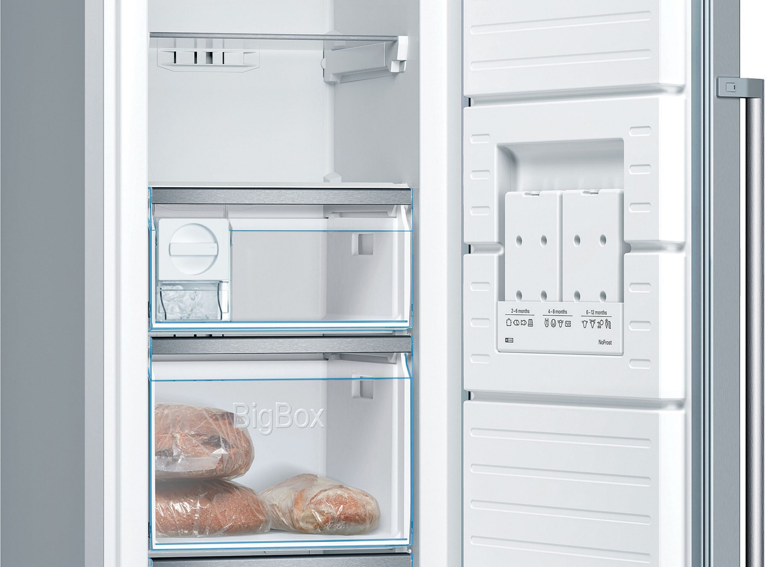 Bosch GSN36AIDP Serie 6 sügavkülmik, harjatud teras, sõrmejäljekindel - Image 2