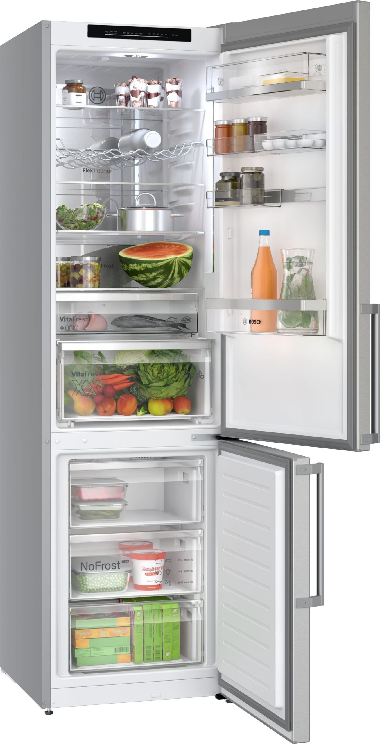 Bosch KGN39AIAU Serie 6 külmik-sügavkülmik, harjatud teras, sõrmejäljekindel - Image 2