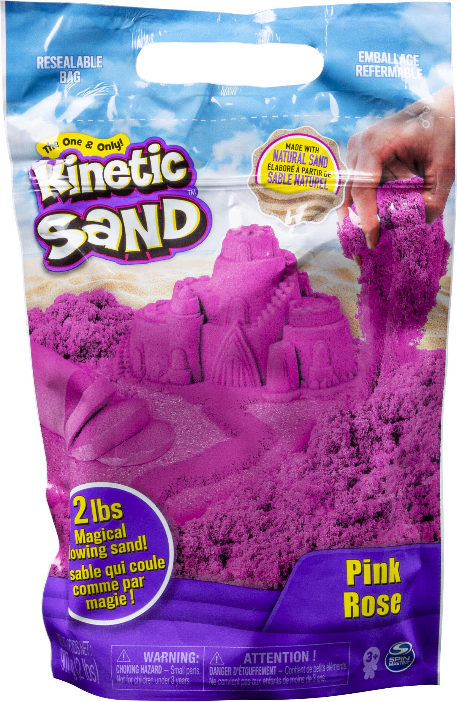 Kinetic Sand värviline kott modelleerimisliiv, roosa