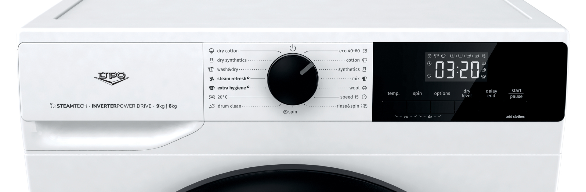 Upo KP2U9614ADS pesumasin-kuivati, valge - Image 2