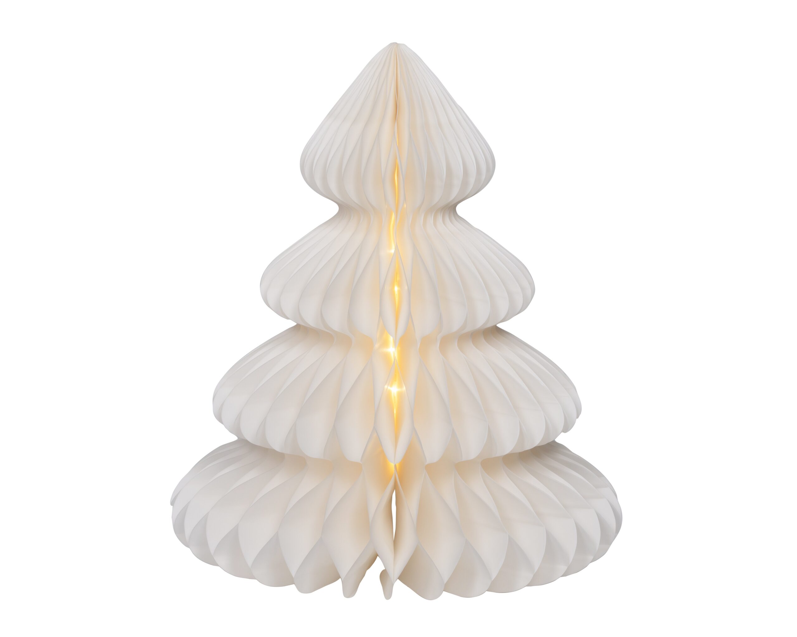 Lumineo paberkuusk valgusega, 48 cm, soe valge, patareitoitel - Image 4