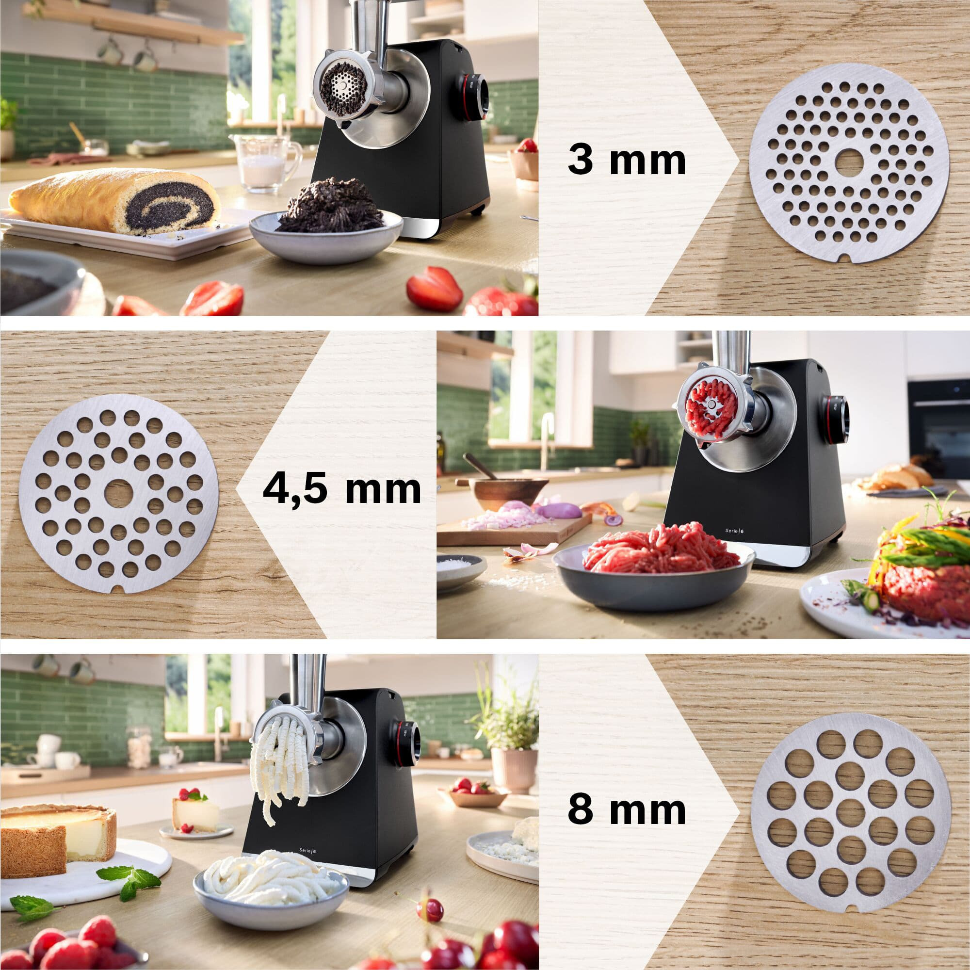 Bosch Serie 6 MultiPower MFWS682B hakklihamasin, 2100 W, must - Image 3