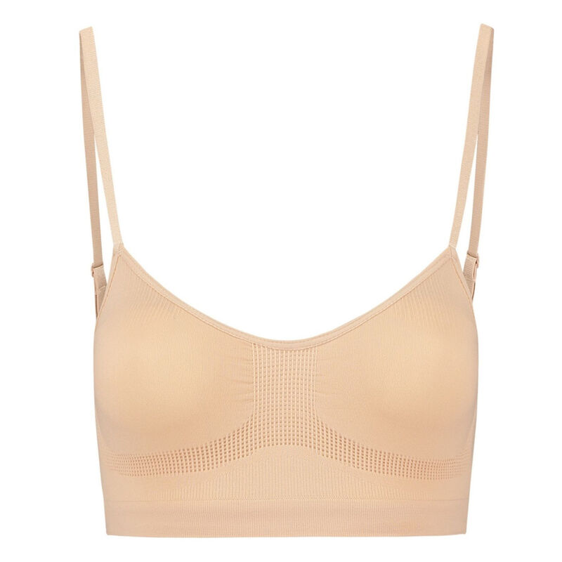 MEDIUM CONTROL BRA SEAMLESS BEIGE SIZE XXL - Image 3