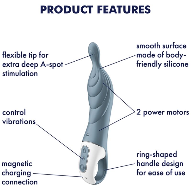 AMAZING 2 ASPOT VIBRATOR GREY - Image 4