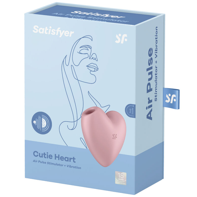 CUTIE HEART AIR PULSE STIMULATOR & VIBRATOR PINK - Image 4