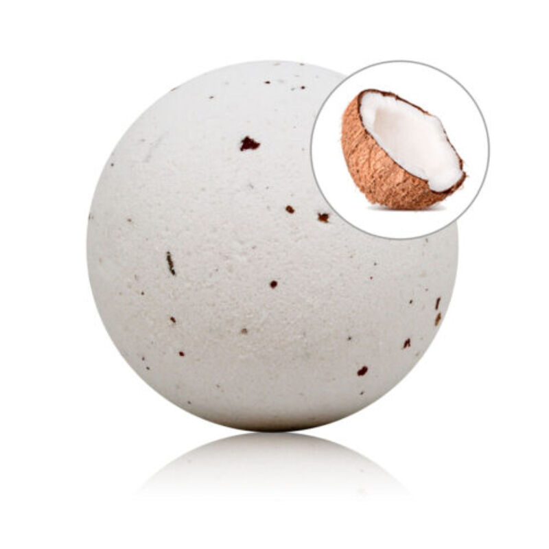 COCONUT SCENTED BATH BOMB WITH ROSE PETALS