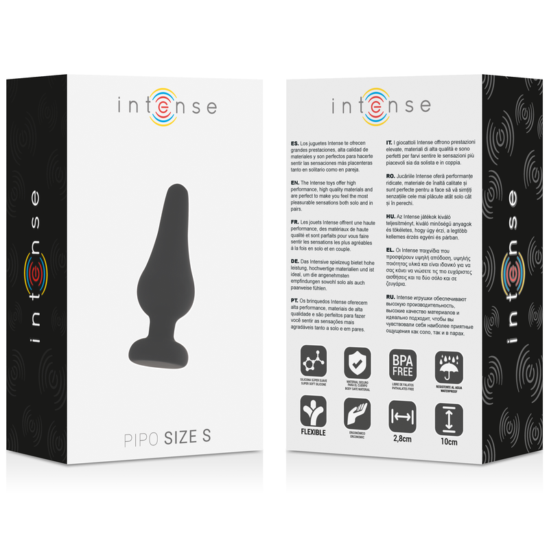 ANAL PLUG PIPO S BLACK SILICONE 9.8 CM - Image 4