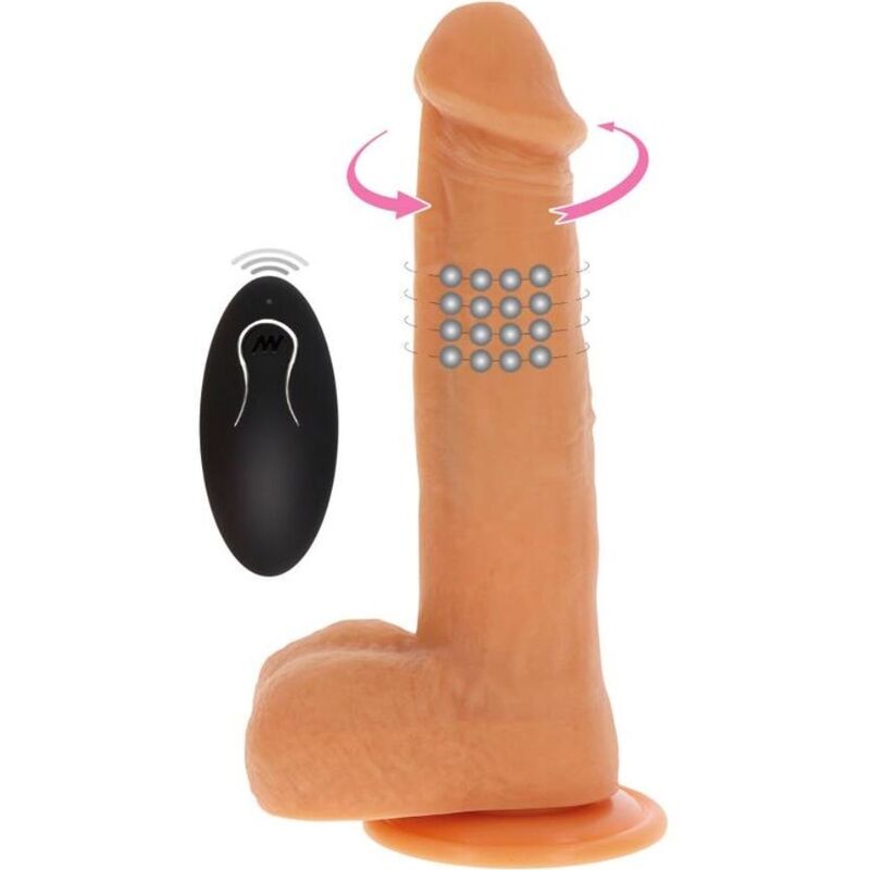 ROTATING BEADS VIBRATING DILDO SKIN