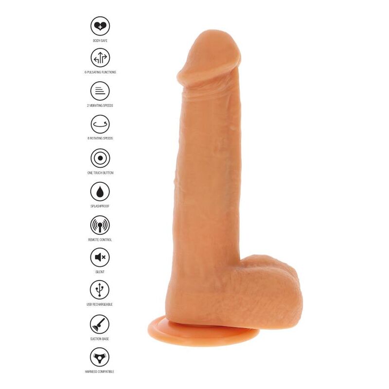 ROTATING BEADS VIBRATING DILDO SKIN - Image 4