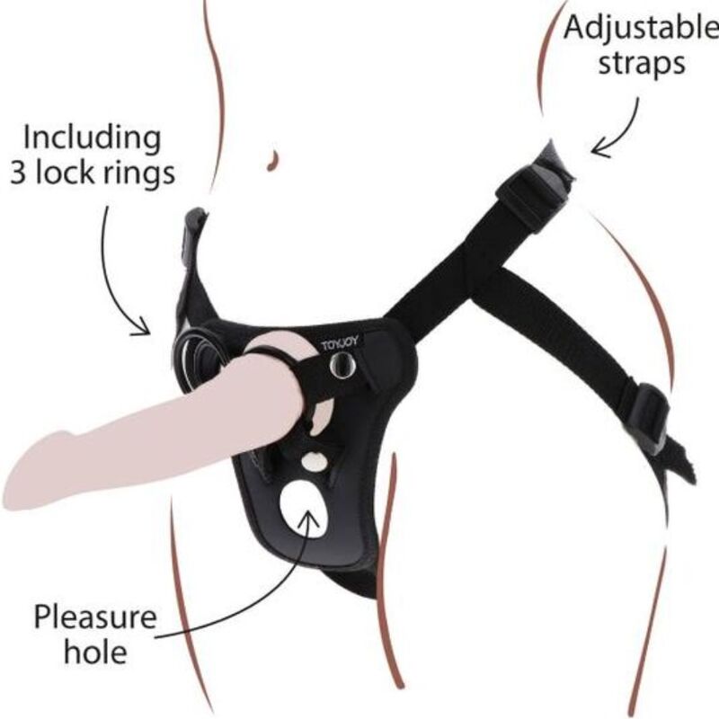 STRAP-ON PLEASURE HARNESS BLACK