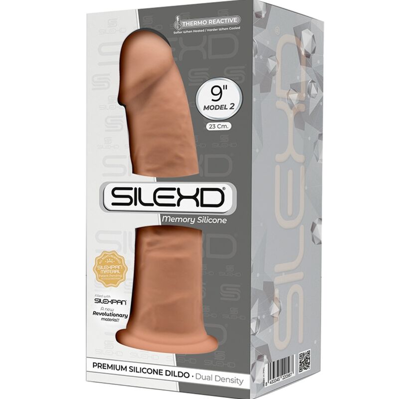 MODEL 2 REALISTIC PENIS PREMIUM SILEXPAN SILICONE CARAMEL 23 CM - Image 3