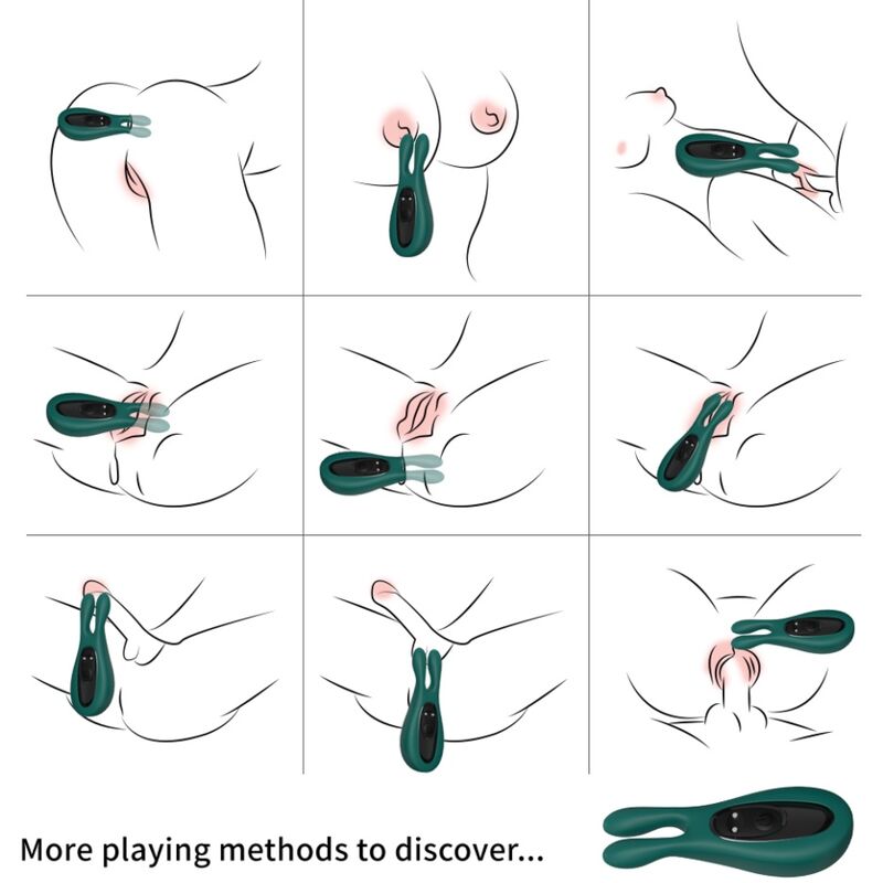 STIMULATOR & VIBRATOR RABBIT GREEN - Image 2