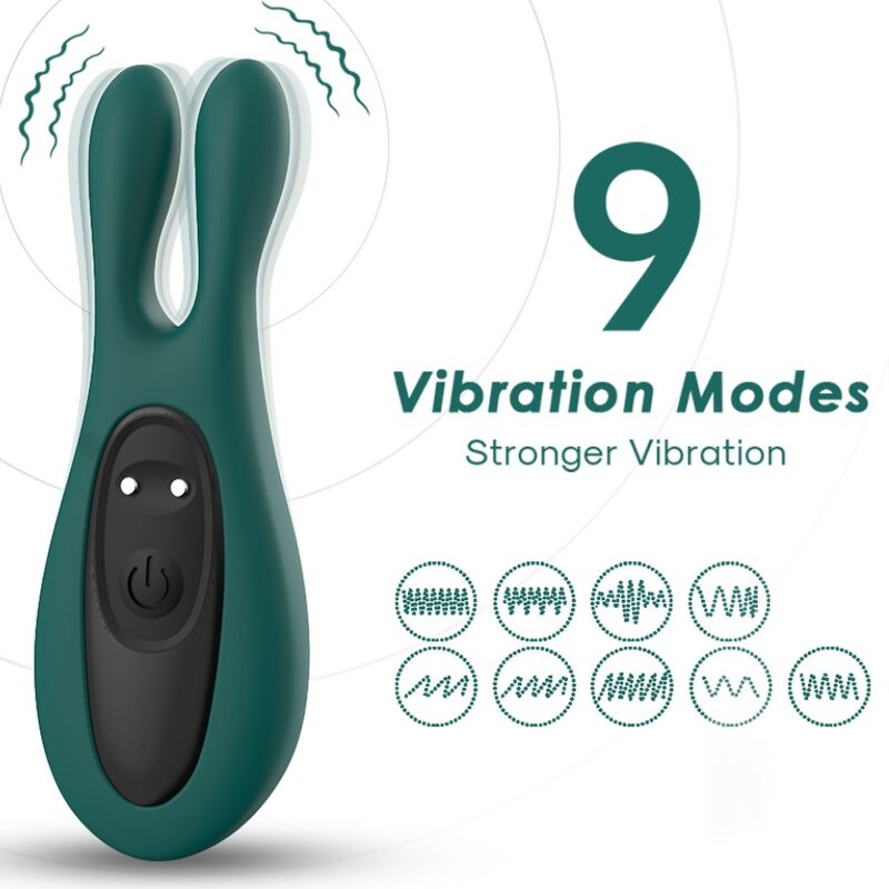 STIMULATOR & VIBRATOR RABBIT GREEN