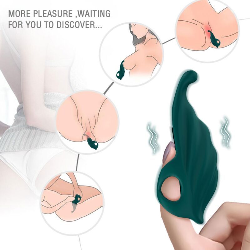 FINGER STIMULATOR & VIBRATOR GREEN