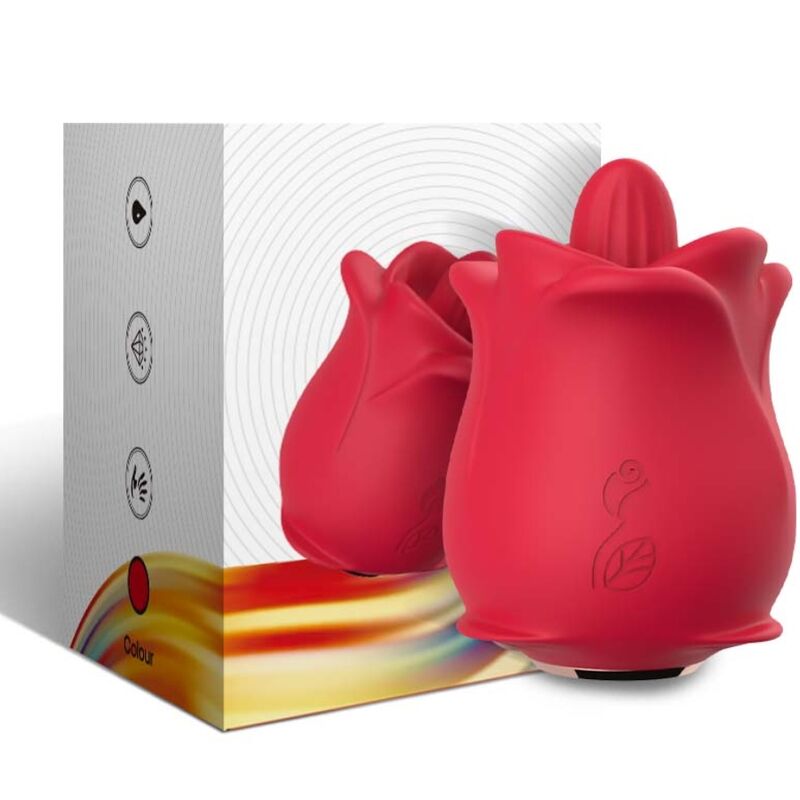 ROSE 10 MODES LICKING CLIT VIBRATOR RED - Image 4