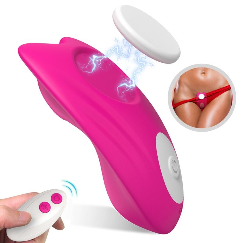 BUTTERFLY WEARABLE PANTIES VIBRATOR REMOTE CONTROL PINK