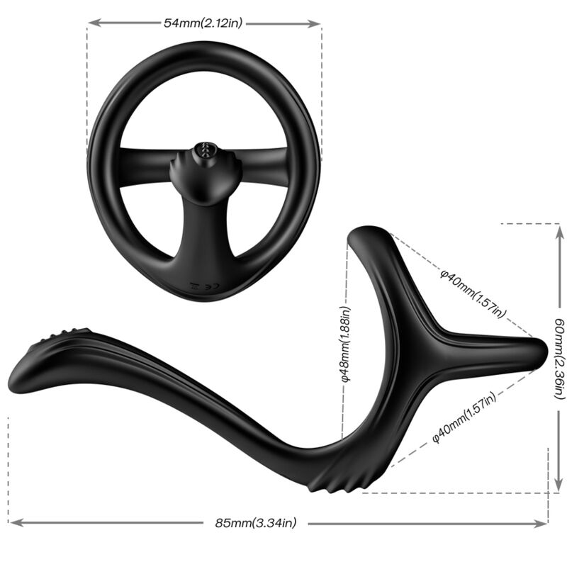 TREASURE DOUBLE ANAL RING BLACK - Image 2