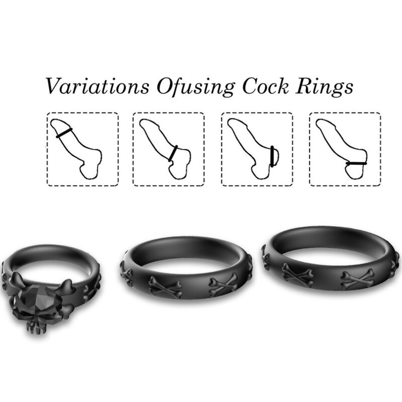 RINGS CALAVERA SILICONE BLACK - Image 3