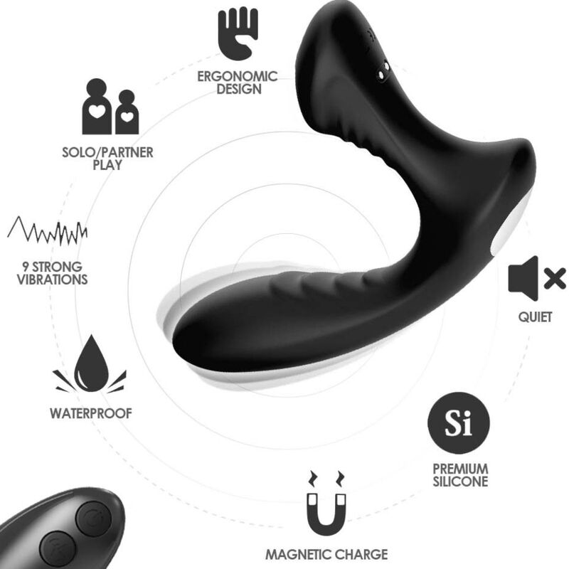 STORM VIBRATOR ANAL PROSTATE & PLUG REMOTE CONTROL BLACK
