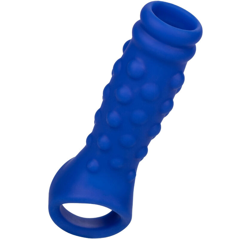 ADMIRAL BEADED PENIS COVER LIQUID SILICONE BLUE