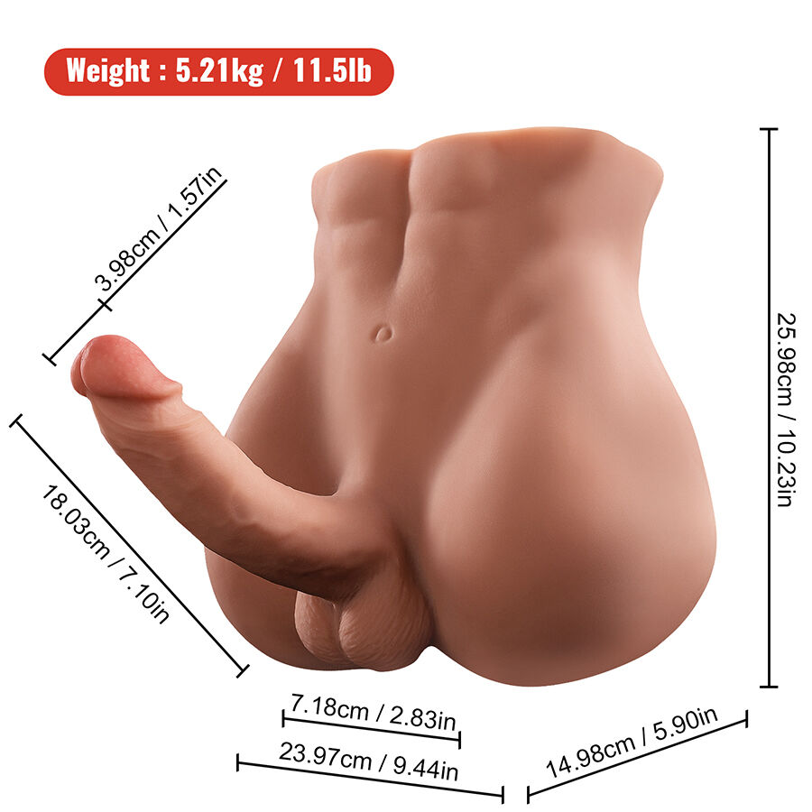 BERTLETT DILDO ASS REALISTIC DILDO AND ANUS MASTURBATOR FRONT POSITION WITH THRUSTING 18 CM - Image 5