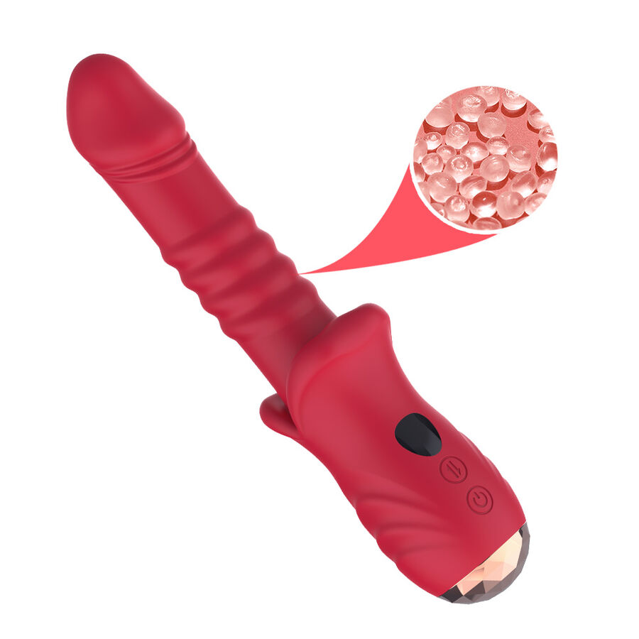 POINT A STIMULATING VIBRATOR DILDO RED - Image 5