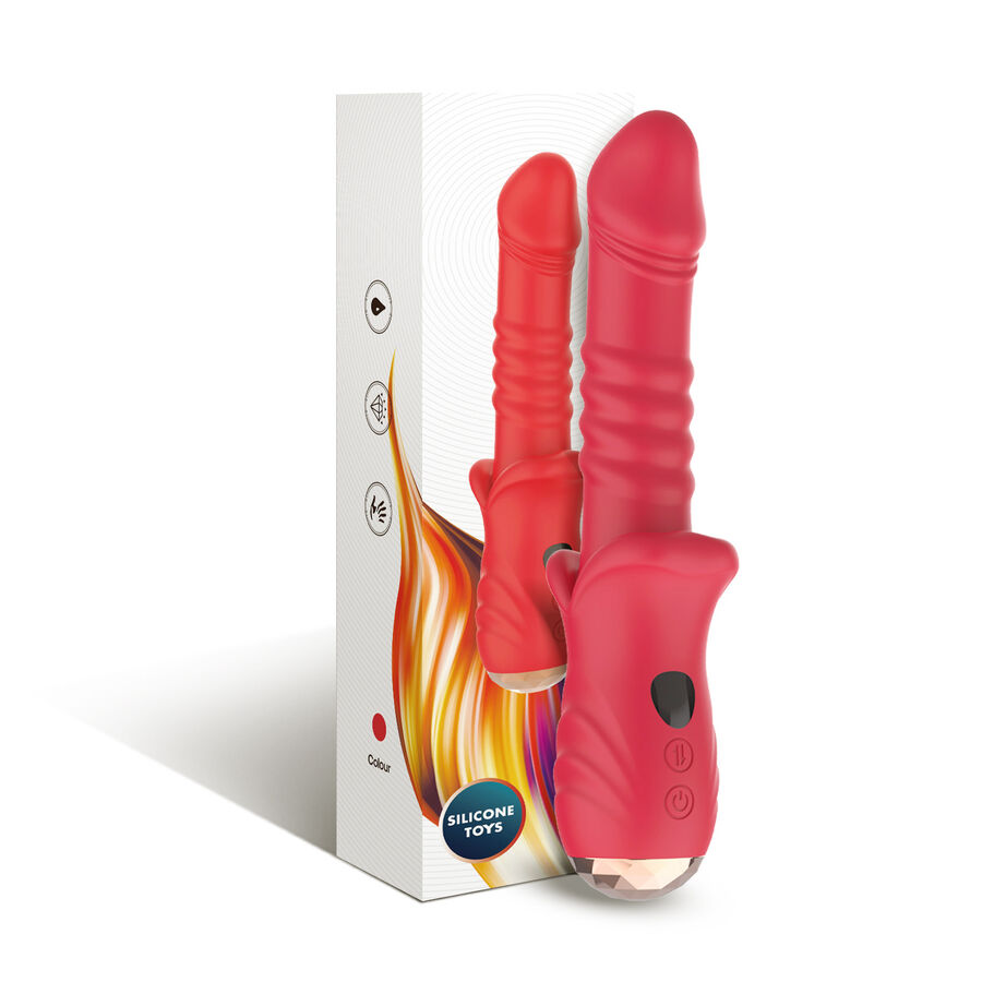 POINT A STIMULATING VIBRATOR DILDO RED