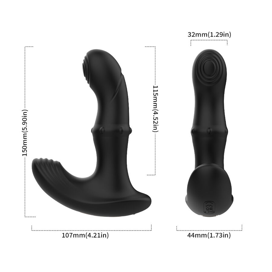 ANAL PROSTATE VIBRATOR REMOTE CONTROL BLACK - Image 5