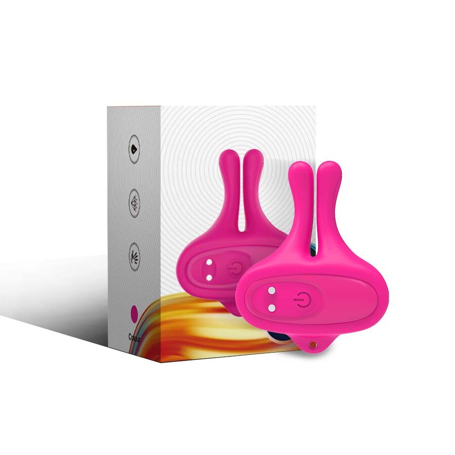RABBIT SHAPE VIBRATION MAGNETIC NIPPLE CLAMPS PINK