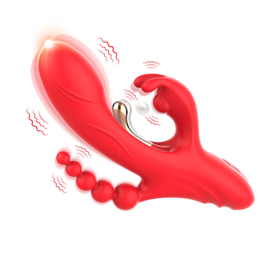 G-SPOT AND CLITORIS STIMULATOR VIBRATOR RED - Image 4