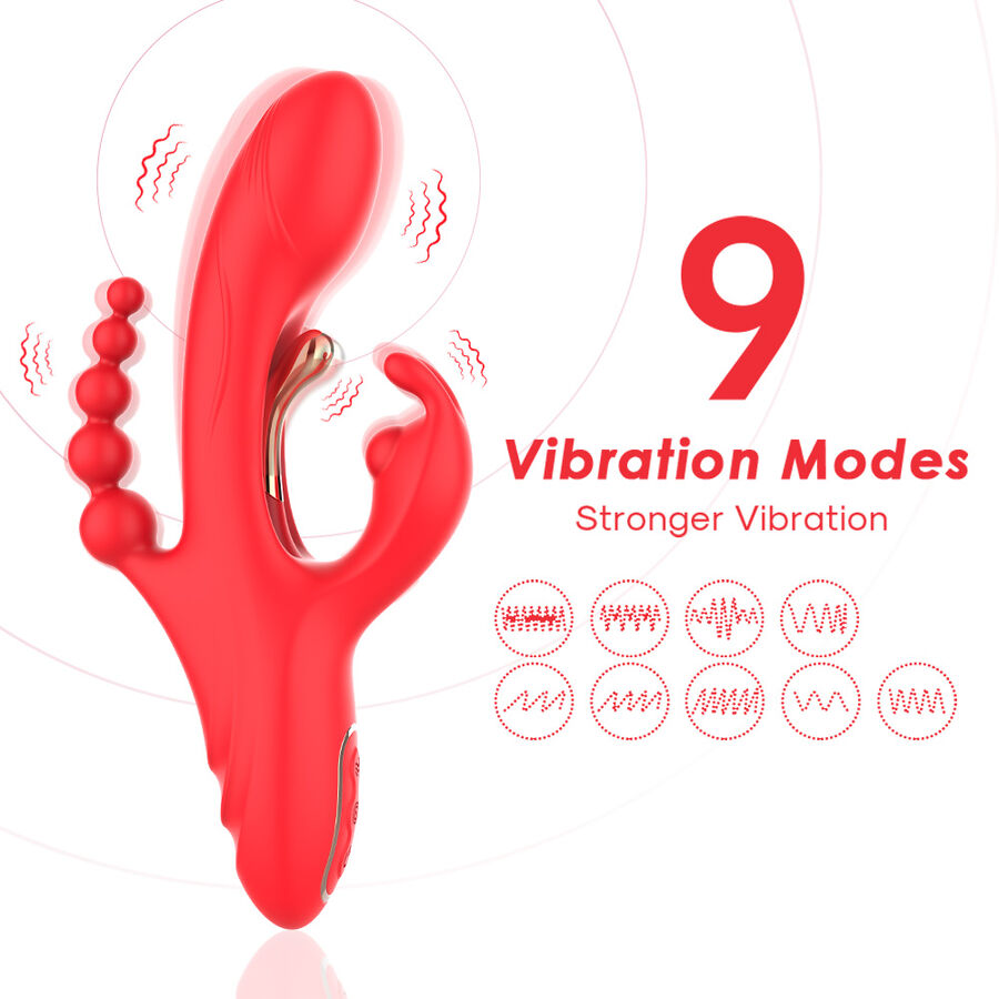G-SPOT AND CLITORIS STIMULATOR VIBRATOR RED - Image 3