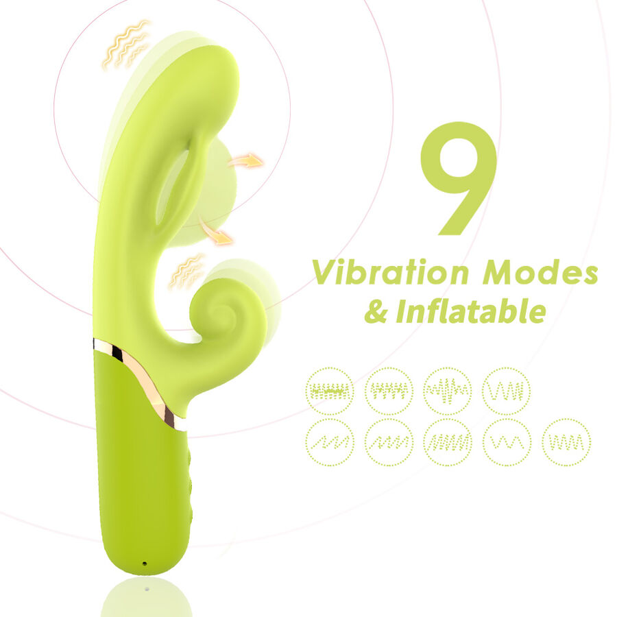 INFLABE POINT A TO STIMULATOR VIBRATOR GREEN - Image 3
