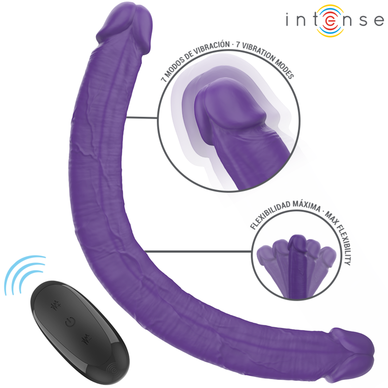 GUNTER DILDO DOUBLE VIBRATOR 40 CM PURPLE REMOTE CONTROL - Image 2
