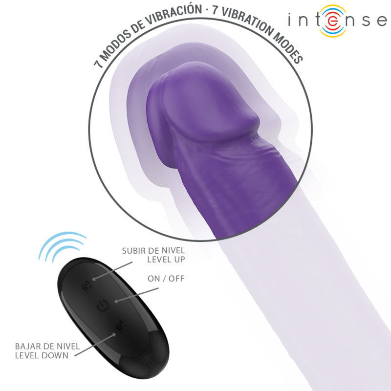 GUNTER DILDO DOUBLE VIBRATOR 40 CM PURPLE REMOTE CONTROL - Image 3