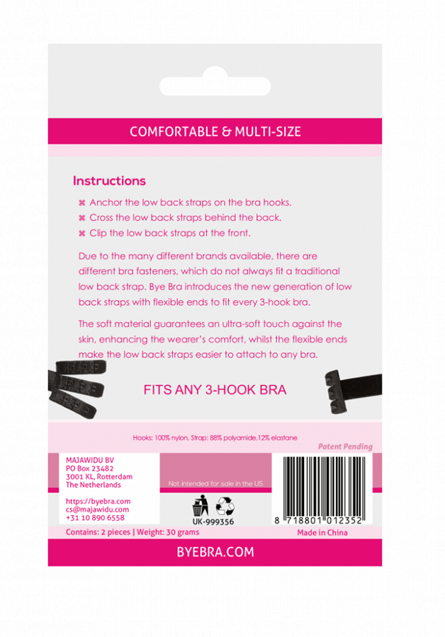OPEN BACK BRA ADAPTER BLACK & WHITE - Image 2