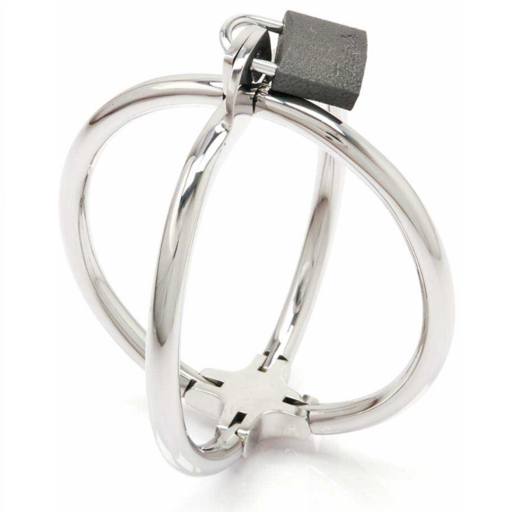 CRISS CROSS HANDCUFF STAINLESS STEEL RESTRAINTS