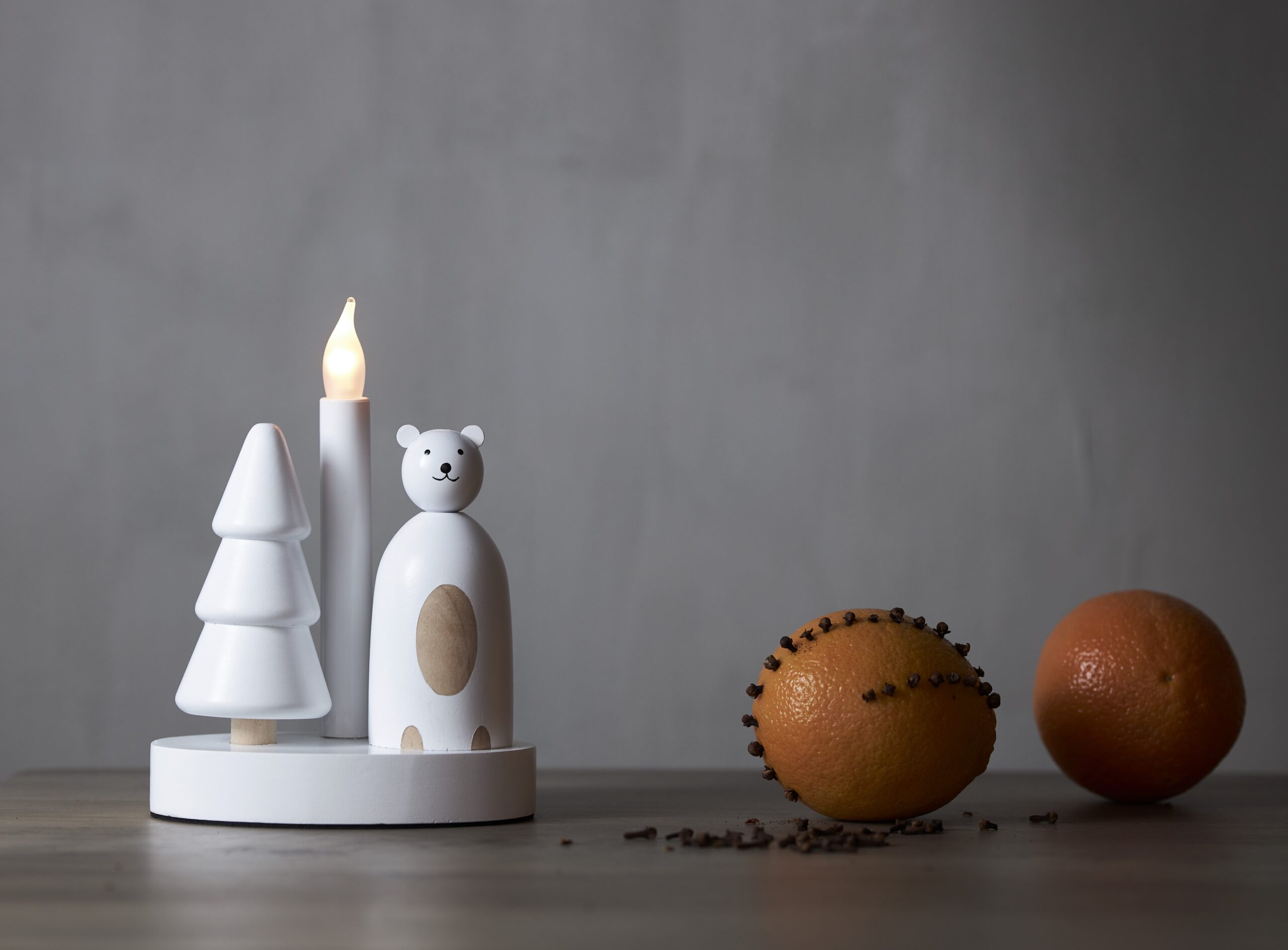 Star Trading Christmas Joy candle holder, Polar Bear